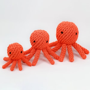 Handmade Sustainable Octopus Rope Toys, Dog Chew Toys, Gifts for Pets image 9