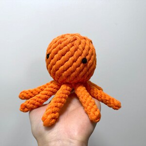 Handmade Sustainable Octopus Rope Toys, Dog Chew Toys, Gifts for Pets image 5