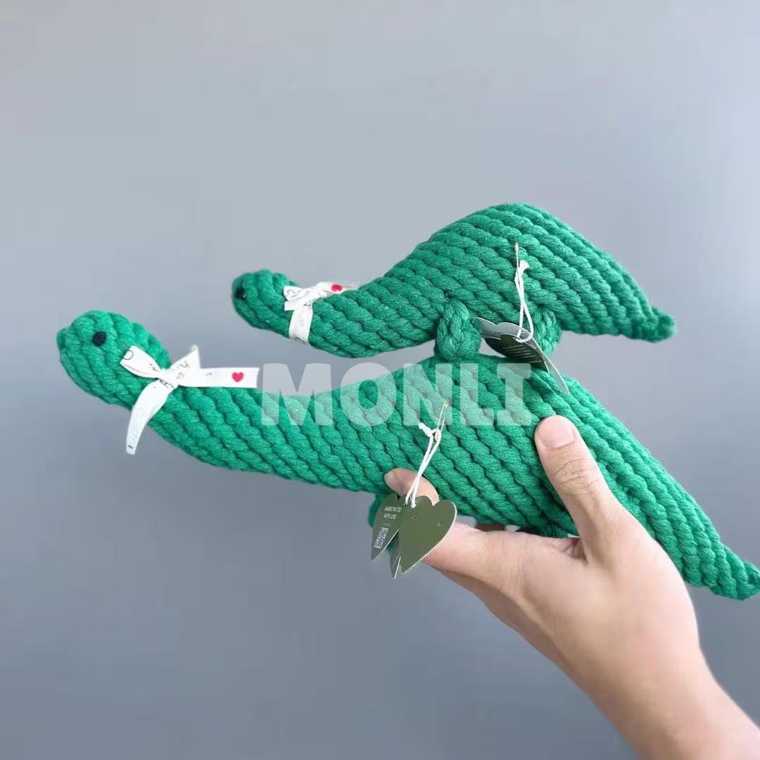 Handmade Sustainable Dinosaur Rope Toy: Dog Chew Toy - Etsy
