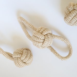 Hemp Rope Dog Toys 3PC Set, Handmade Eco-friendly Rope Toy For Dogs, Durable and Sturdy Dog Toys, Tug War Toy, Toys for Dog, Gifts for dog