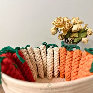 Premium Carrot Rope Toys For Puppies and Cats, Sturdy Chew Toys, and Colorful Toys For Pets, Christmas Gift For Pets, Dog and Cat Chew Toys,