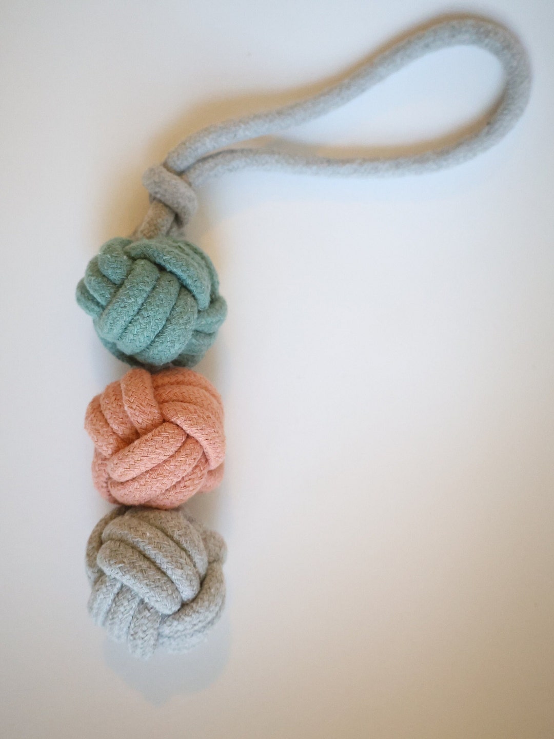 Ice Cream Rope Ball Dog Toy, Tugwar Toy, Handmade Ecofriendly Cotton