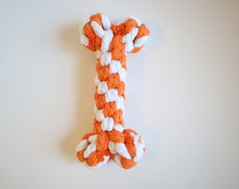 Bone Rope Toy,  Handmade Rope Toy For Dogs, Eco-Friendly Dog Toys, Durable Dog Toys, Fund Toys for Dogs, Dog Gifts