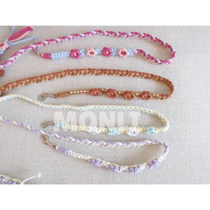 Macrame Daisy Flower Dog Leash: Eco-Friendly Cotton Rope Lead