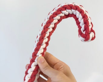 Christmas Candy Cane Rope Toys, Dog Chew Rope Toys, Christmas Gifts for Pets, Eco-Friendly Dog Rope Toys, Durable Toys