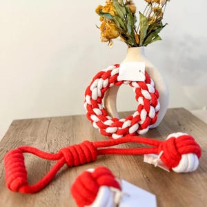 Christmas Pet Rope Toys Gift Set, Dog Chew Toys, Christmas Gifts for Pets, Eco-Friendly Rope Toys, Durable Toys, Interactive and Tug Toys.