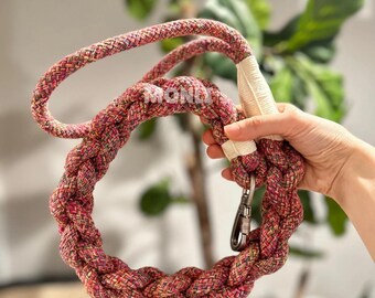 New: Handcrafted Rose Ember Dog Leash | Sustainable |Stylish