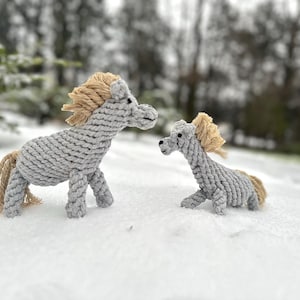 Large Gray Horse Pet Toy, Dog Chew Toys, Toy For Pets, Earth Favorite Pet Toys,Handcraft