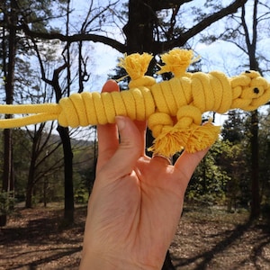 Eco-Yellow Lizard Dog Rope Toy, Handmade Rope Toy, Tug of War Dog Toys, Rope Toys for Small and Middle dogs , Earth Favorite Pet&#39;s Rope Toys