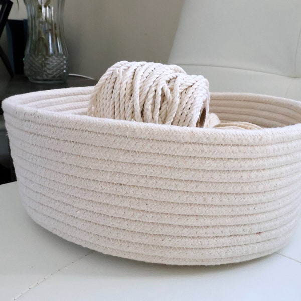 Cotton Rope Basket Etsy