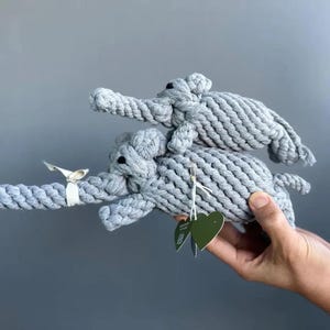 Handmade Sustainable Elephant Rope Toys, Dog Chew Toys, Gift for Pets