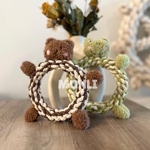 Macrame Plush Dog Toy: Sustainable Squeaky Chew Rope