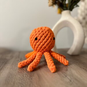 Handmade Sustainable Octopus Rope Toys, Dog Chew Toys, Gifts for Pets image 3