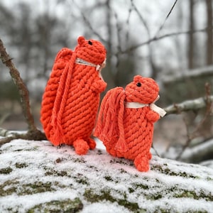Squirrel Chew Rope Toys | Handcraft | Safe | High-quality Pet Rope Toys | Soft and Durable Toys for Pets | Plastic Free Toys