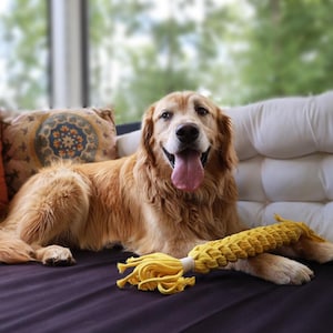 Luxury Handmade Macrame Candy Rope for Big Dogs, Dog Chew Toys, Sustainable Dog Rope Toys, Special Gifts for Dogs, Interactive Dog Rope Toys