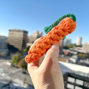 Small Handmade Carrot Rope Toys For Puppies, Sturdy Chew Toys, and Colorful Toys For Pets, Christmas Gift For Pets, Dog and Cat Chew Toys,