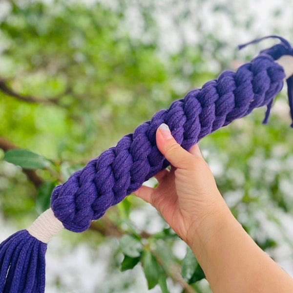 Large Handmade Macrame Candy Rope for Big Dogs, Dog Chew Toys, Sustainable Dog Rope Toys, Special Gifts for Dogs, Interactive Dog Rope Toys