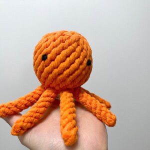 Handmade Sustainable Octopus Rope Toys, Dog Chew Toys, Gifts for Pets image 4