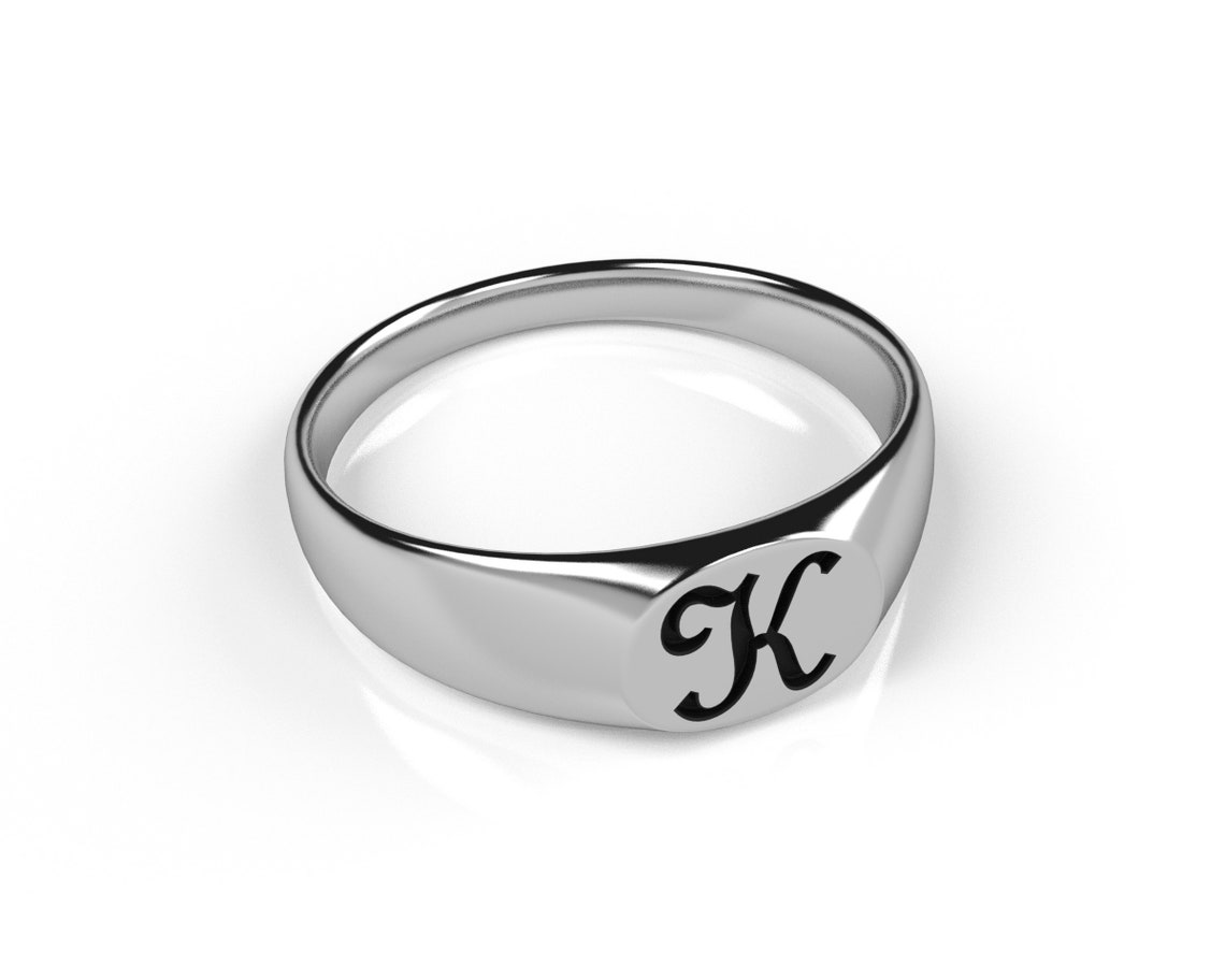 Letter K Ring Initial Ring Petite Ring 925 Etsy