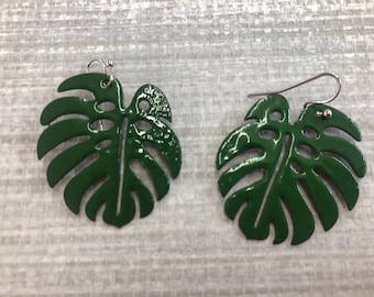 Monstera Leaf Earrings