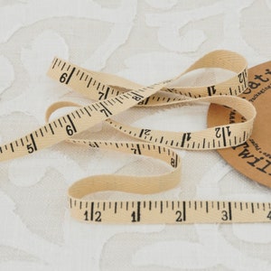 Measuring Tape Twill Ribbon NOT a TAPE MEASURE / Sold by the yard / Pin Cushions / Decorative / Quilting / Sewing / Not Vintage