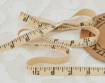 Measuring Tape Ribbon / Sold by the yard / Pin Cushions / Decorative / Quilting / Sewing