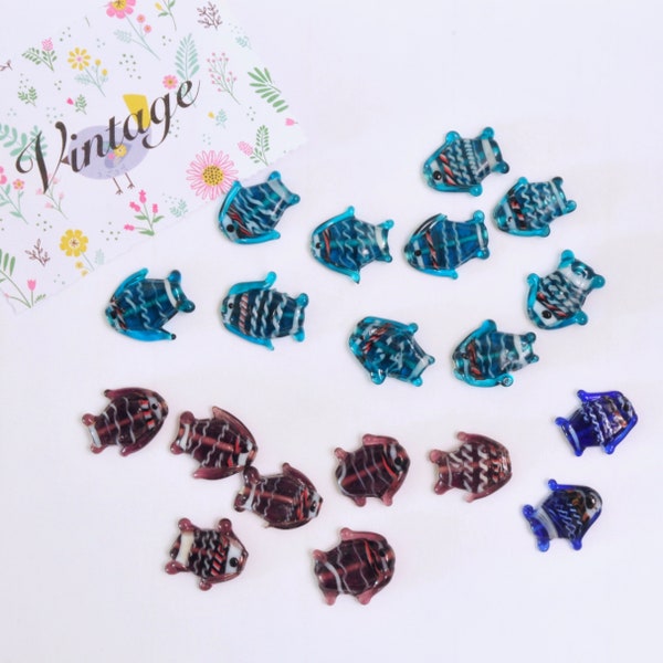 Vintage Czech Glass Fish ~ Adorable ~ New Old Stock ~ Pick Your Color ~ Beads Findings