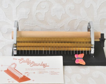 Smocking Pleater Machine Sally Stanley Brass Rollers / Tested / 24 Rows /  Very Nice!  English Smocking