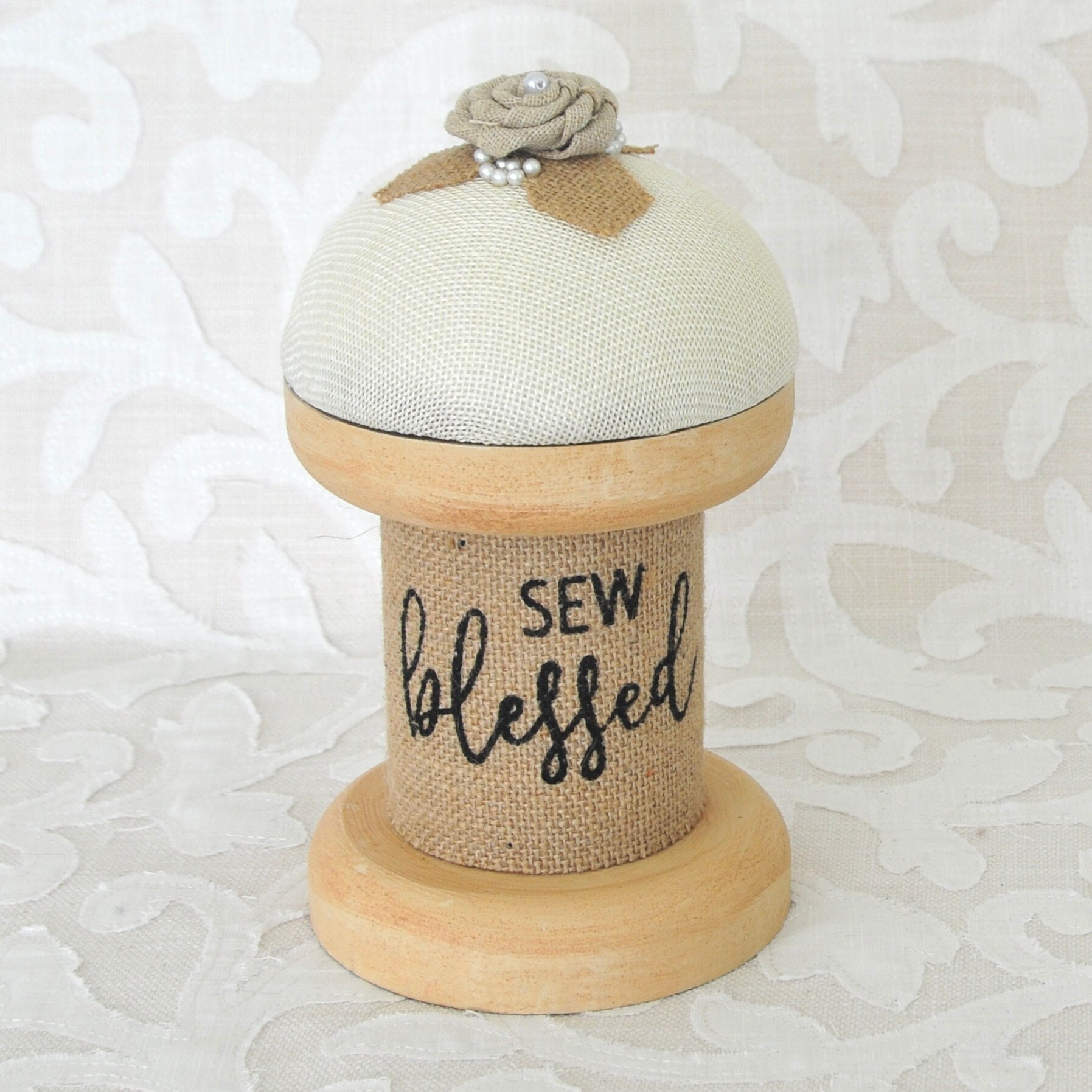 Personalised Pincushion, Pin Cushion, Personalized Pin Holder, Spool  Pincushion, Pin Holder, Bobbin Pincushion, Cotton Reel Pincushion 