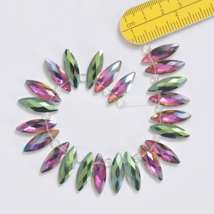 Faceted Prismatic Glass Crystal Bead Jewelry Supply Costume Design Finding