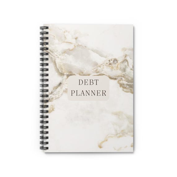 Marble Debt Planner, A5 Budgeting Tracker