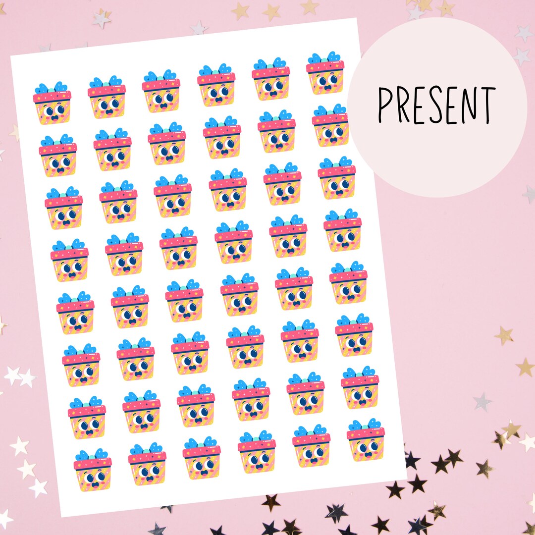 Present Tense Sticker Present Planner Sticker Sheet - Etsy
