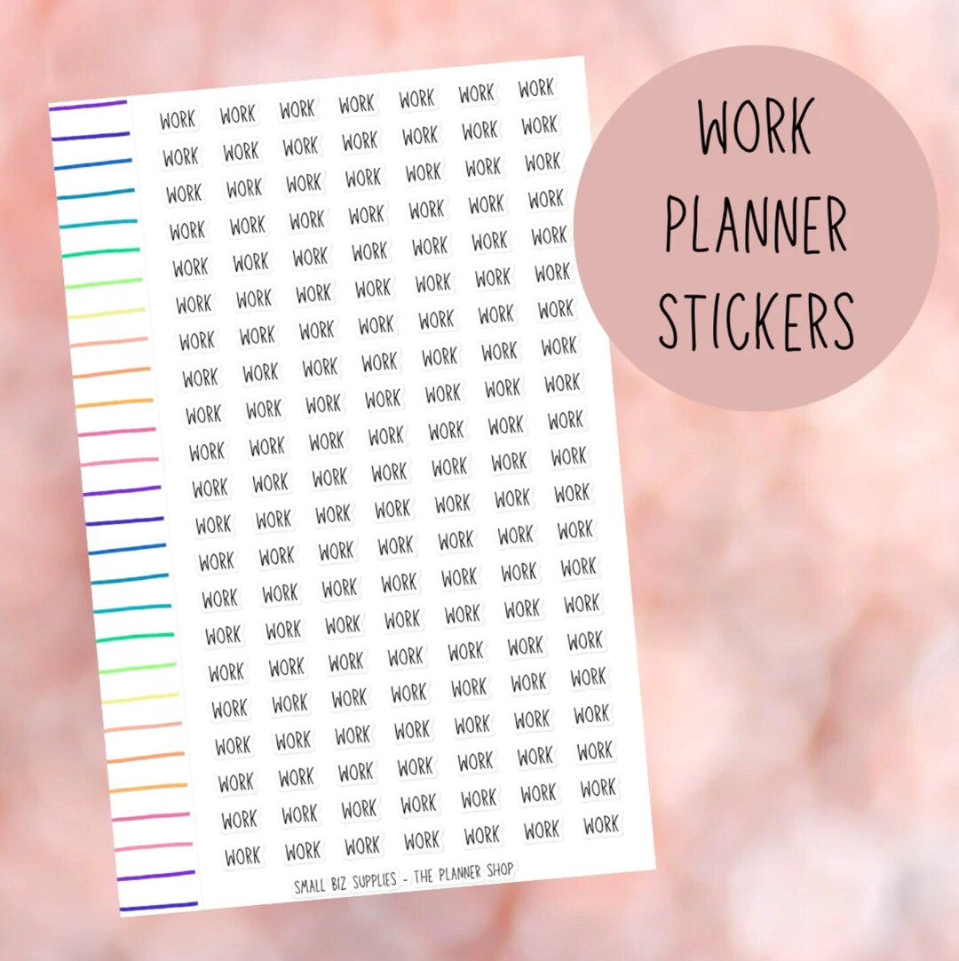 Work Planner Stickers - Matte Sticker Sheet - Etsy