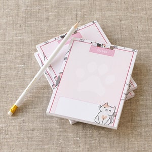 Pink Cats To Do List Notepad A6 Notepad - Tear Away A6 Notepad