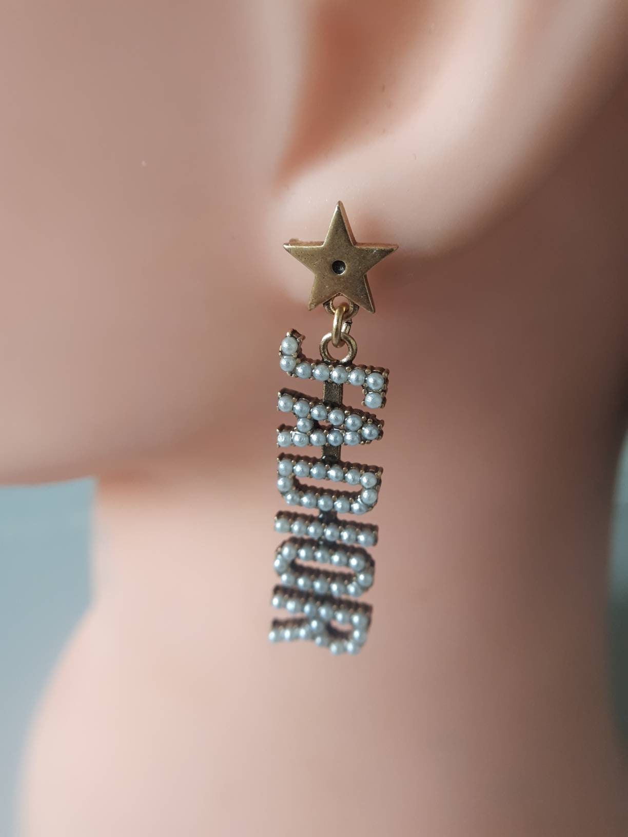 Vintage J'ADIOR Dior Dangle Stud Earrings Faux Pearls - Etsy