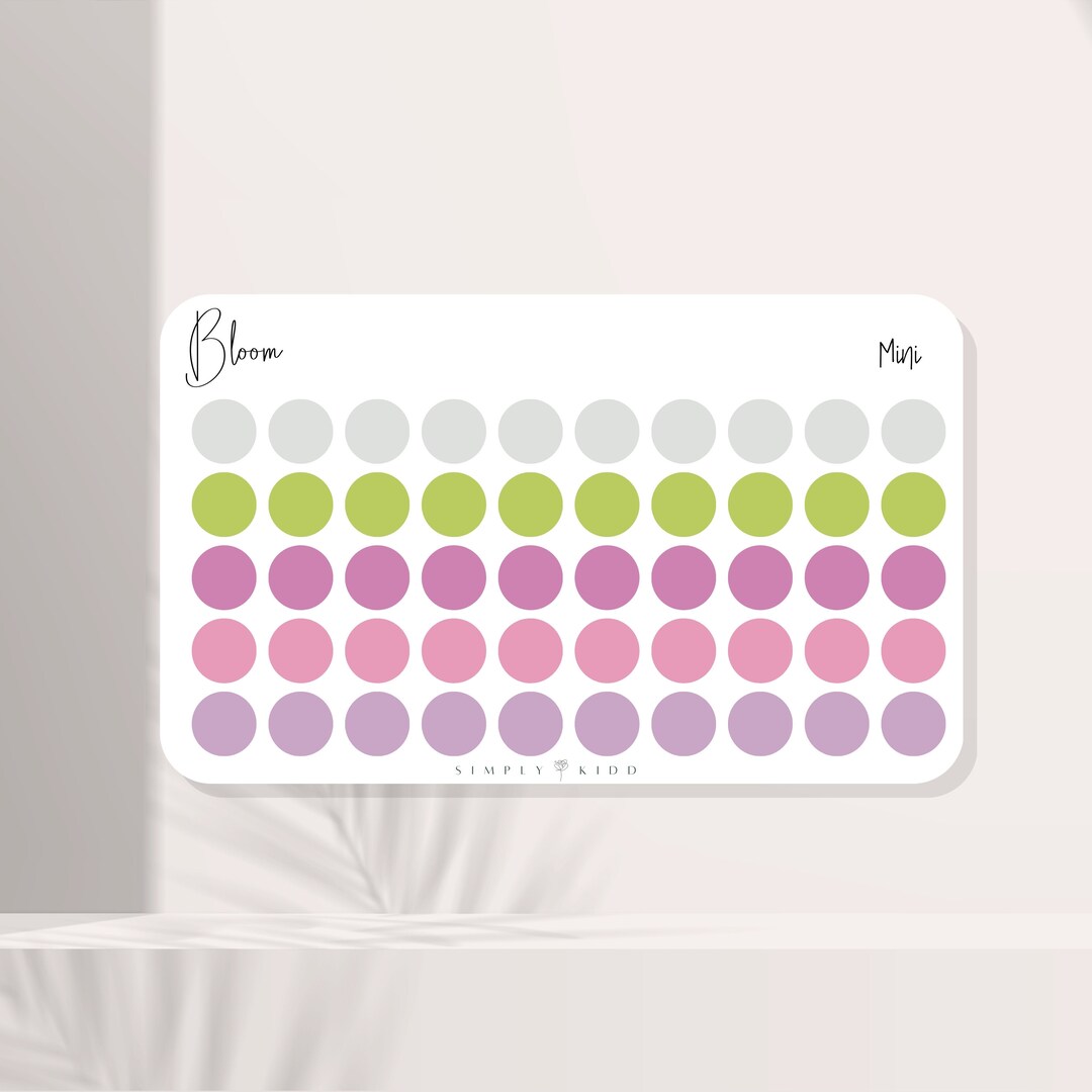 Miniµ Dot Stickers Functional Planner Stickers TRANSPARENT Matte ...