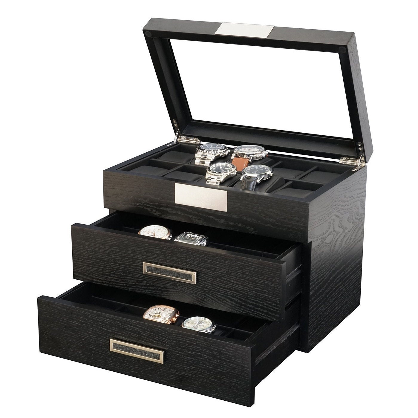 Timelybuys Personalized 30 Wood Watch Box Display Case Storage | Etsy