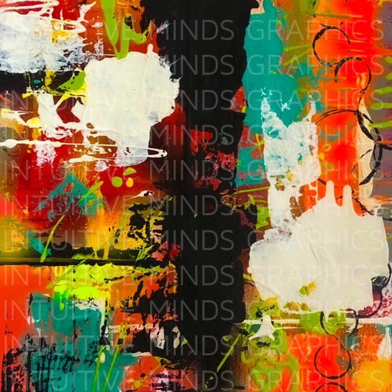 Abstract Wall Art Orange and Black Wall Art Orange Black Etsy