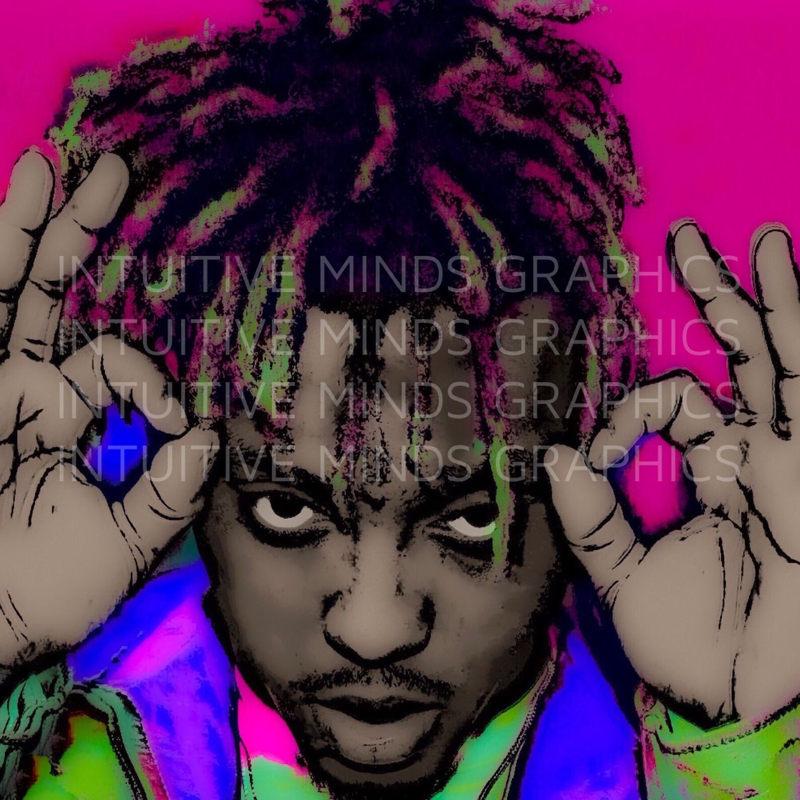 Juice Wrld Art Juice Wrld svg Wall Art for hanging Wall art Etsy