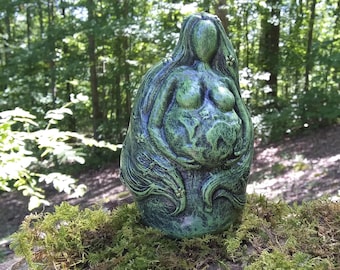 Gaia Statue - Earth Goddess Statue - Fertility Goddess Statue - Mother Nature Statue - Four Elements - Forest Goddess Statue - 5" Tall