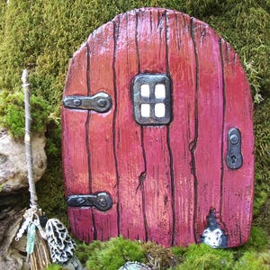 Fairy Door, Fairy Garden Gnome Door, Large Fairy Door, Fairy door decor, Fairy Garden Door, Concrete Fairy Door, Fairy Garden Door, 9.5&quot;