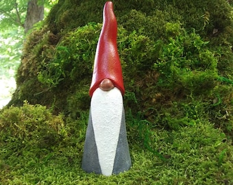 Gnome Statue - Garden Gnome Statue - Swedish Gnome Statue - Old World Forest Gnome - Tomte Nisse Gnome - Nordic Gnome 7.5"