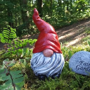 Gnome Statue, Garden Gnome Statue, Swedish Gnome, Traditional Gnome, Scandinavian Gnome, Mini Gnome, Concrete Gnome