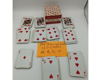 Five Star Deluxe Pan Panguingue Poker Cards Deck of 320 Red Casino Cards 