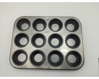 Ekco Mini MUFFIN Pan Tins 12 Muffin Tart Pan Vintage Made in USA