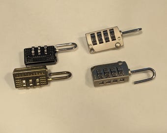 Vintage 4 Presto Lock Combination Padlocks Set Same Combination Pre-owned Gym
