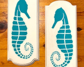 Seahorse Wall Art (Two Piece Set)