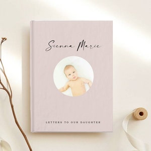 Cartas a mi hija diario de imagen personalizado, diario de imagen de ultrasonido, diario de nombre personalizado, diario de libro de bebé personalizado con imagen