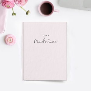 Querida hija diario Cuaderno de tapa dura, regalo personalizado nombre diario, libro de diario personalizado, libro de diario de bebé,