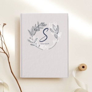 Cuaderno de tapa dura con inicial de monograma, diario de hija querida, cartas a mi hija, libro de bebé de diario personalizado, regalo de diario de cartas a mi bebé